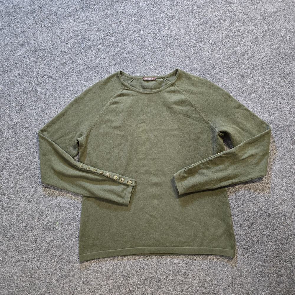 J McLaughlin Sweater Womens Size Small Green Cotton Long Sleeve Casual Capsule